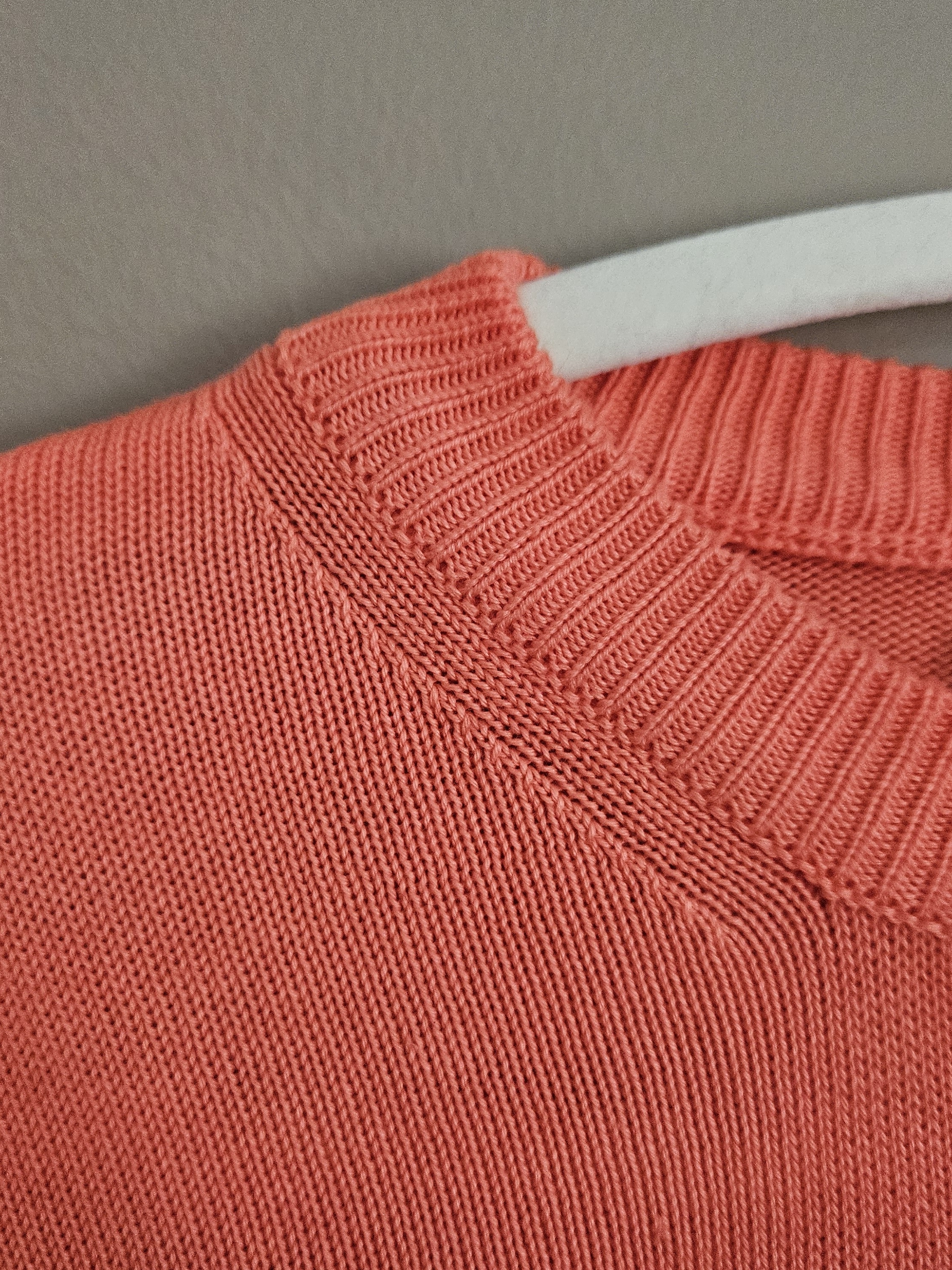 Mens Vintage Bergdorf Goodman 100% Coton Sweater Orange/Salmon Size Xl — image 7 of 7